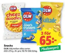 Coop Olw snacks erbjuda