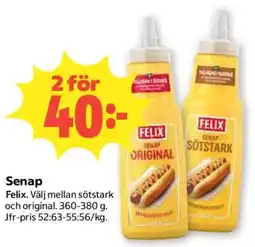 Coop Felix senap erbjuda