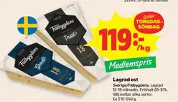 Stora Coop Falbygdens lagrad ost erbjuda