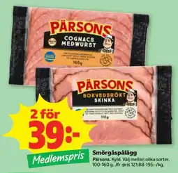 Stora Coop Pärsons bokvedsrökt skinka erbjuda