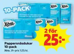 Stora Coop Xtra pappersnäsdukar erbjuda