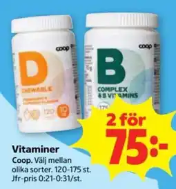 Stora Coop Coop vitaminer erbjuda