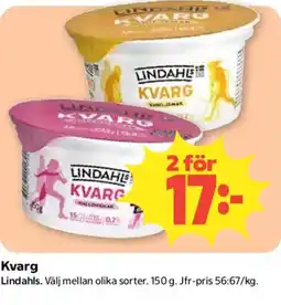 Coop Lindahls Kvarg erbjuda
