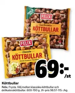Coop Felix köttbullar erbjuda
