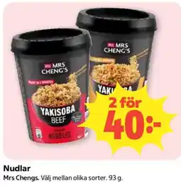 Coop Mrs Chengs nudlar erbjuda