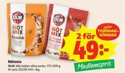 Stora Coop Nötmix, Medlemspris erbjuda