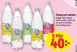 Stora Coop Kolsyrat vatten erbjuda