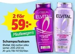 Stora Coop Schampo/balsam, Medlemspris erbjuda
