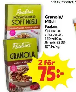 Stora Coop Granola/ Müsli erbjuda