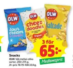 Stora Coop Snacks, Medlemspris erbjuda
