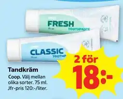 Stora Coop Tandkräm erbjuda