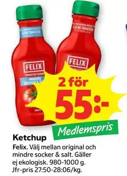 Stora Coop Ketchup, Medlemspris erbjuda
