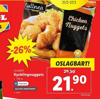 Lidl Kycklingnuggets erbjuda