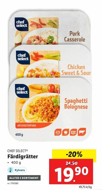 Lidl Färdigrätter erbjuda