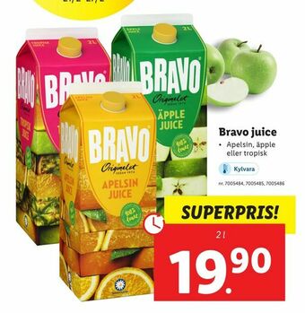 Lidl Bravo juice erbjuda