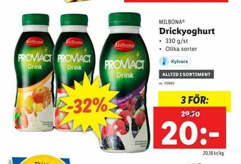 Lidl Drickyoghurt erbjuda