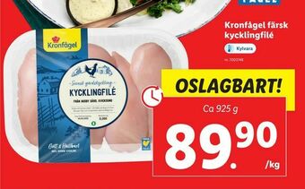 Lidl Kronfågel färsk kycklingfilé erbjuda