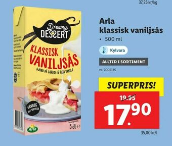 Lidl Arla klassisk vaniljsås erbjuda