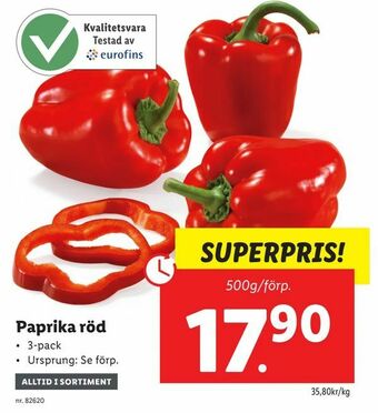 Lidl Paprika röd erbjuda