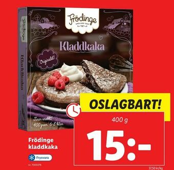 Lidl Frödinge kladdkaka erbjuda