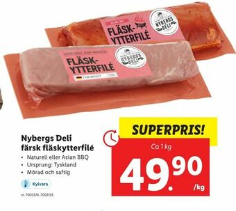 Lidl Nybergs Deli färsk fläskytterfilé erbjuda