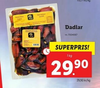 Lidl Dadlar erbjuda