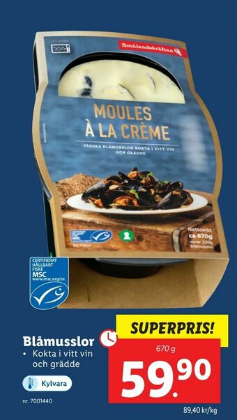 Lidl Blåmusslor erbjuda