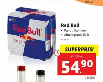 Lidl Red Bull erbjuda