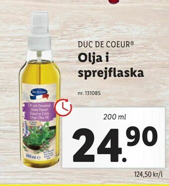 Lidl Olja i sprejflaska erbjuda