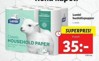 Lidl Lambi hushållspapper erbjuda