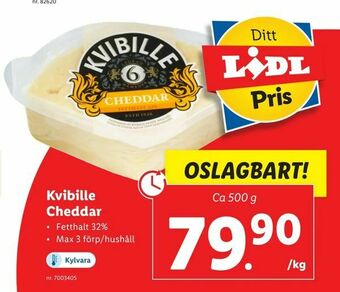 Lidl Kvibille Cheddar erbjuda