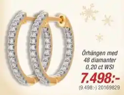Guldfynd Örhängen med 48 diamanter 0,20 ct WSI erbjuda