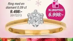 Guldfynd Ring med en diamant 0,09 ct erbjuda