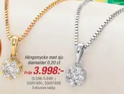 Guldfynd Hängsmycke med sju diamanter 0,20 ct erbjuda