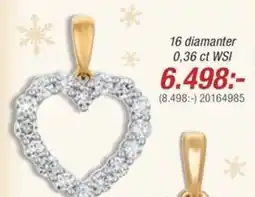 Guldfynd 16 diamanter 0,36 ct WSI erbjuda