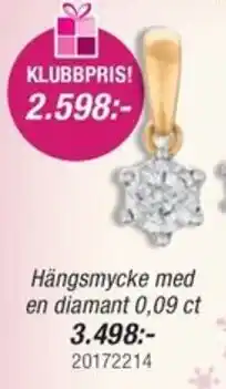 Guldfynd Hängsmycke med en diamant 0,09 ct erbjuda