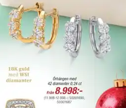 Guldfynd Örhängen med 42 diamanter 0,24 ct erbjuda