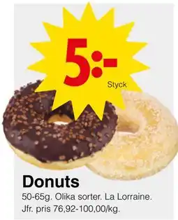 Matöppet Donuts erbjuda