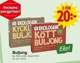 Matöppet Buljong erbjuda