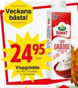 Matöppet Vispgrädde erbjuda