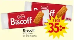 Matöppet Biscoff erbjuda