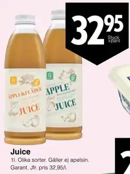 Matöppet Juice erbjuda