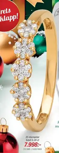 Guldfynd 35 diamanter totalt 0,20 ct erbjuda