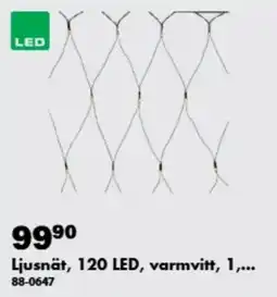 Biltema Ljusnät, 120 LED, varmvitt erbjuda