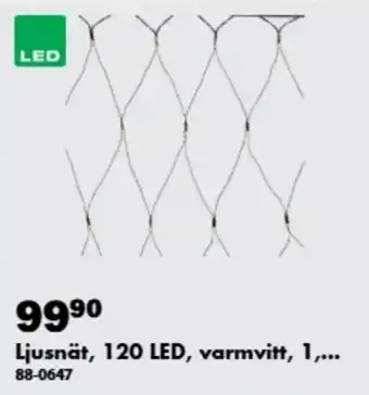 Ljusnät, 120 LED, varmvitt
