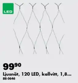 Biltema Ljusnät, 120 LED, kallvitt erbjuda