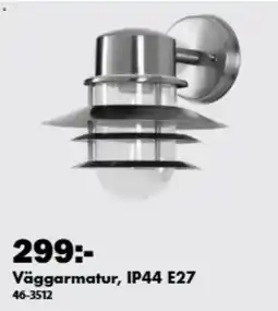 Biltema Väggarmatur, IP44 E27 erbjuda
