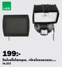 Biltema Solcellslampa, rörelsesensor erbjuda