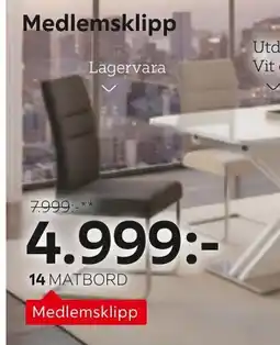 XXXLutz 14 matbord erbjuda