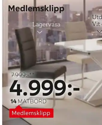 14 matbord